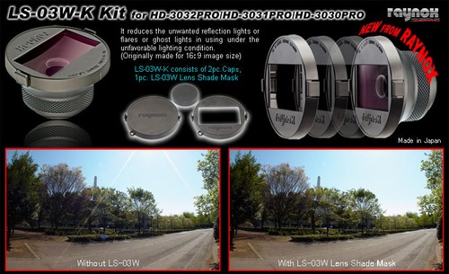 GLÄSERSCHIRM + FRONTKAPPE + HECKKAPPE LS-03WK für Raynox HD-3035 3032 3031 3030 3037 - Bild 6 von 11