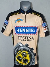 Festina Watches Cycling Jersey SMS Santini Mens 1/4 Zip Bike Shirt Size L