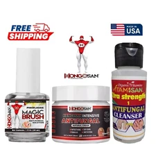 Hongosan Cream, Cleanser & Drops  Bundle -Nail & Foot Fungus Kit - Fast Relief
