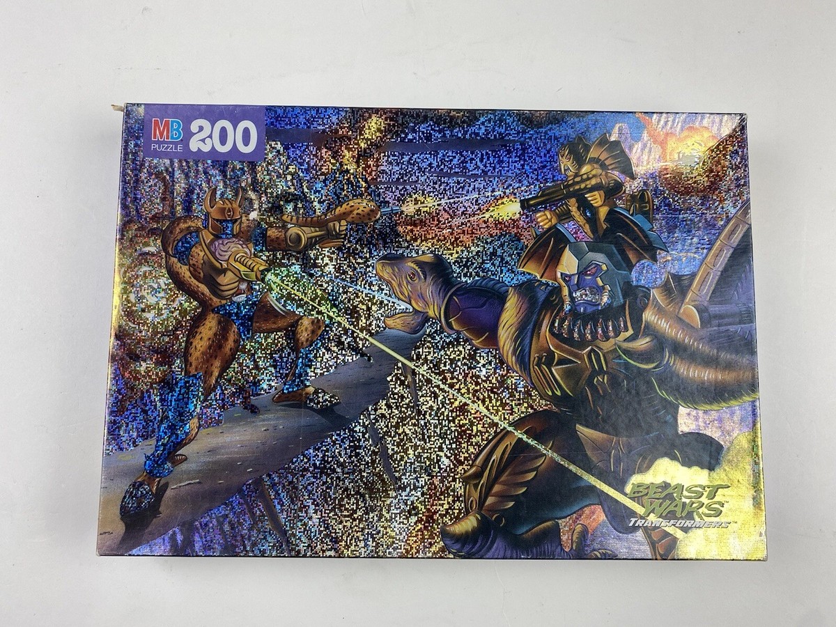 RARE Transformers Beast Wars Puzzle MB 200 Pieces 12 1/8
