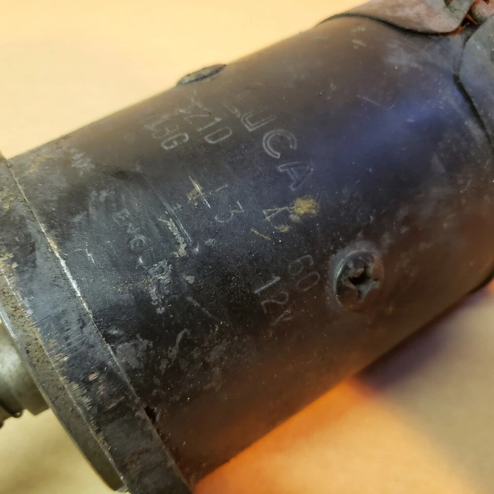 Оригинальный стартер Austin Healey 3000 Lucas 22521D M418G РАБОЧИЙ с датой 4/60 от оригинального производителя - Изображение 4 из 4