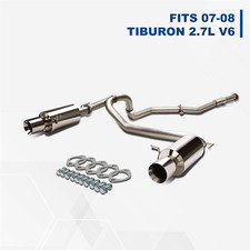 For Tiburon 07-08 Coupe 2dr 4steel Dual Muffler Tip Catback Exhaust System Kits For Tiburon 07-08 Coupe 2dr 4steel Dual Muffler Tip Catback Exhaust System Kits