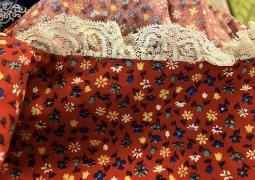 Camicia vintage anni '70 stile edoardiano CALICO Prairie - Foto 6 di 10