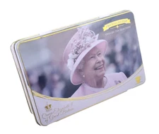 Queen Elizabeth II Collectible Tea Tin 72 Tea Bag Selection New English Teas