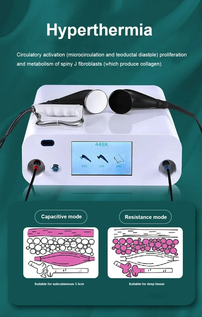 Hot Tecar Therapy Machine Physiotherapy CET RET 448khz Sports Injury Pain Relief image 7