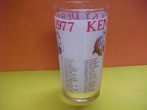 1977 KENTUCKY DERBY GLASS Churchill Downs Frosted RARE.MINT.Federal | eBay