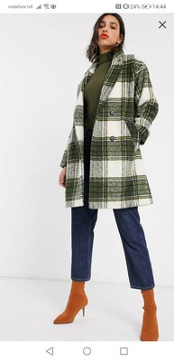 miss selfridge check coat
