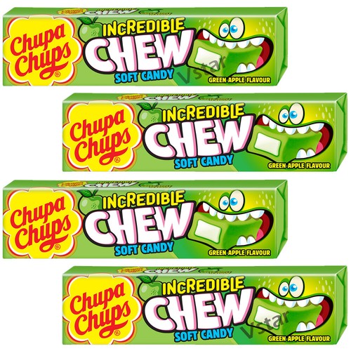 Chupa Chups Incredible Chew Orange, Green Apple, Cola Bubblegum Candy Sweets - Picture 3 of 5