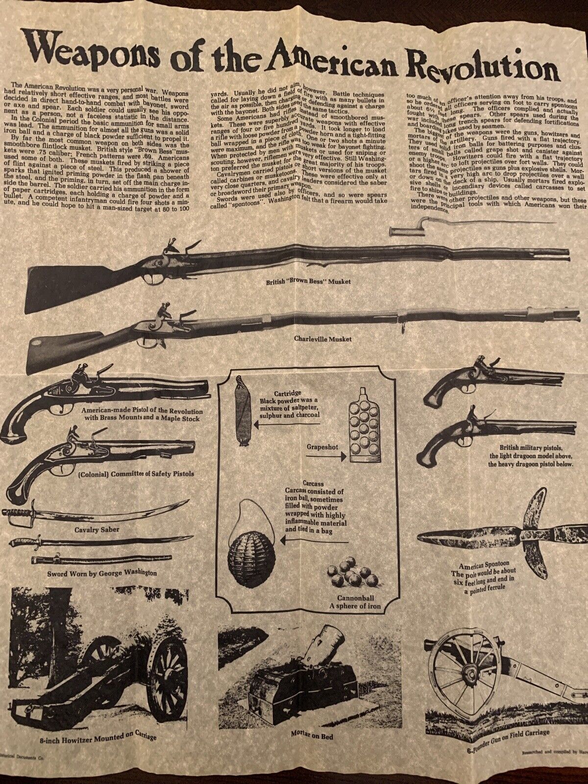 american revolution weapons