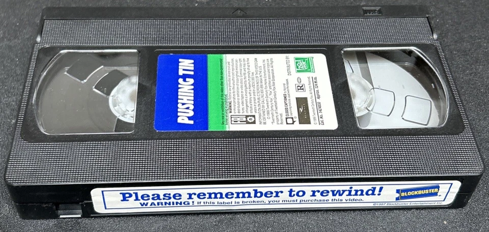 Pushing Tin VHS John Cusack Billy Bob Thornton Angelina Jolie Blockbuster Rental - Image 3 of 4