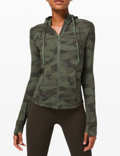 Lululemon Hooded Define Jacket Nulu Heritage 365 Camo Green Twill Multi Size 8