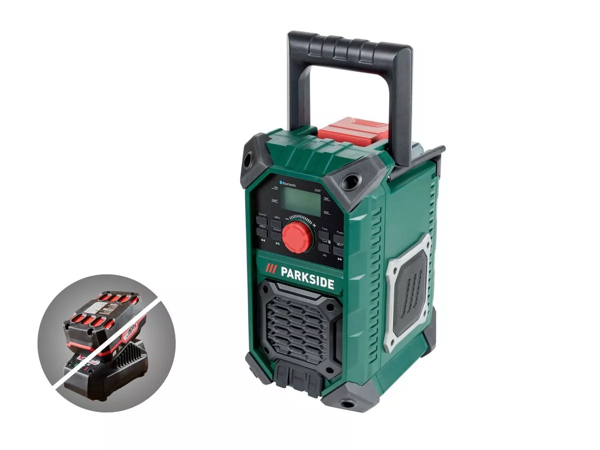 PARKSIDE® Radio de chantier »PABR 20-Li A1«, 20 V et 12V 2 en 1 Bricolage