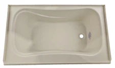 RV Bath Tub 40" x 24" Parchment Right Drain Trailer Camper Wash Bath Room Shower