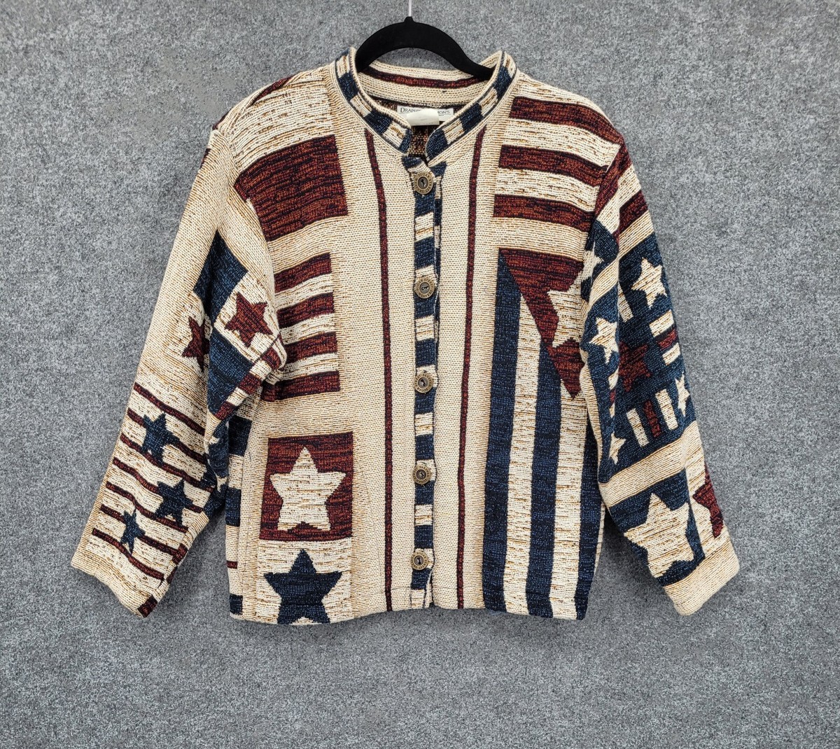 Drapers Damons Sweater Womens Small Button Up Art to Wear