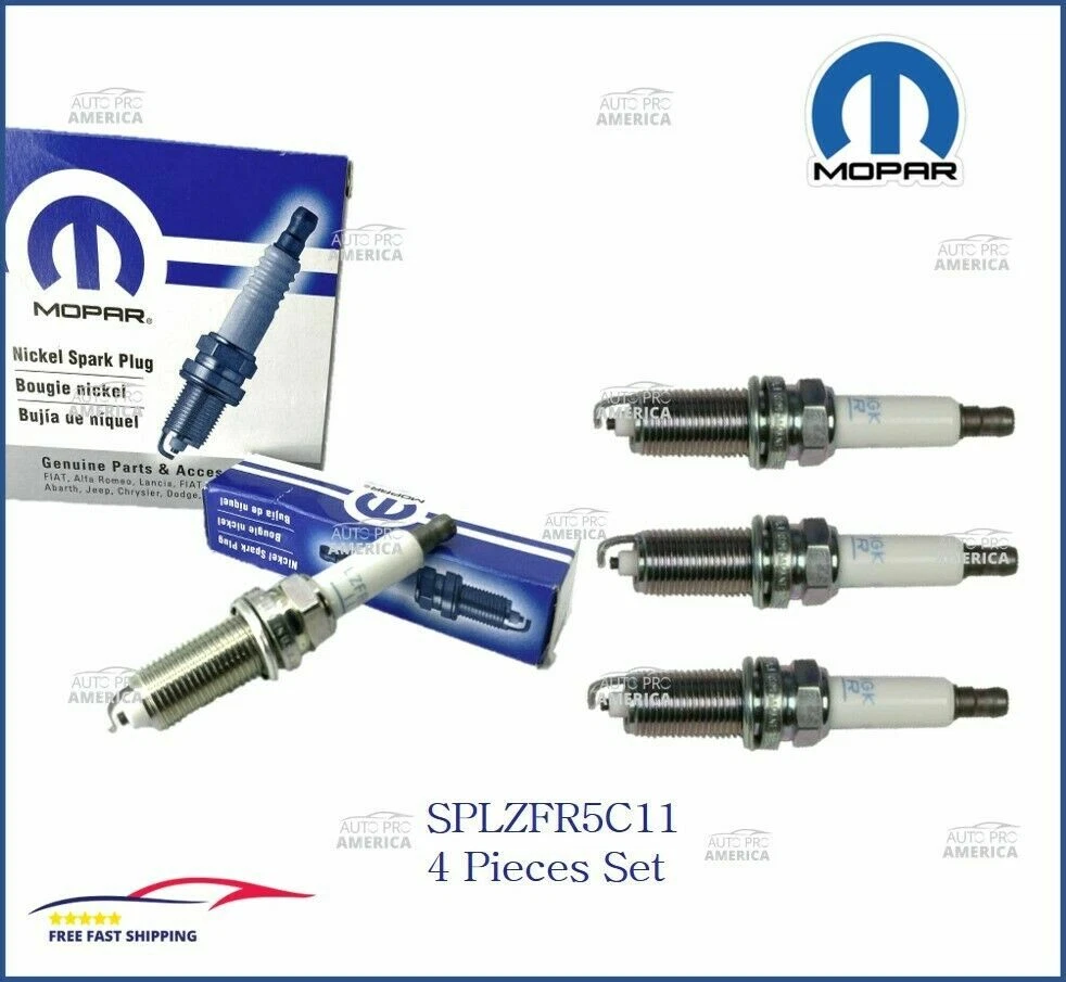 4 NEW OEM Mopar 2009 2014 Dodge Jeep Chrysler 5.7L HEMI Spark Plugs SPLZFR5C11
