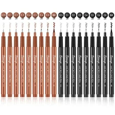Bianyo Balck+Sepia Micro-Pen Fineliner Pens, Water Resistant Archival Ink Pens f