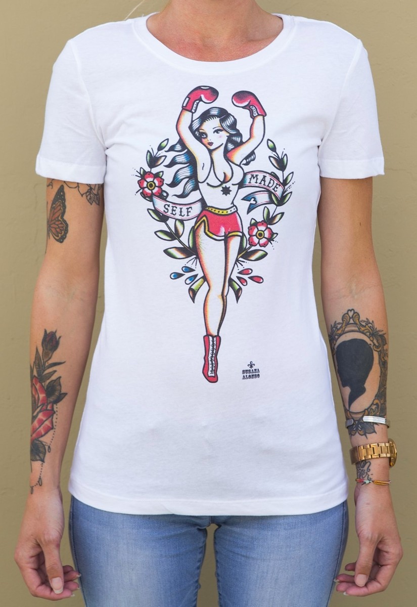 Black Market Art Self Made Sexy Pin Up Boxer White Cotton