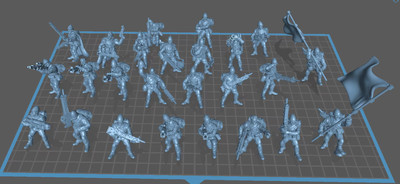 25 x Colonial Warriors of the Imperial Praetorian Division Guard - Heavy Weapons