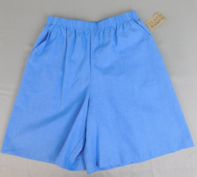 Classic Elements Elastic Waist Wide Leg Casual Bermuda Shorts 14 Sky Blue #2423