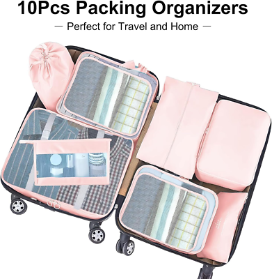 Cubi da imballaggio per valigie, 10 cubi da imballaggio, organizer per
