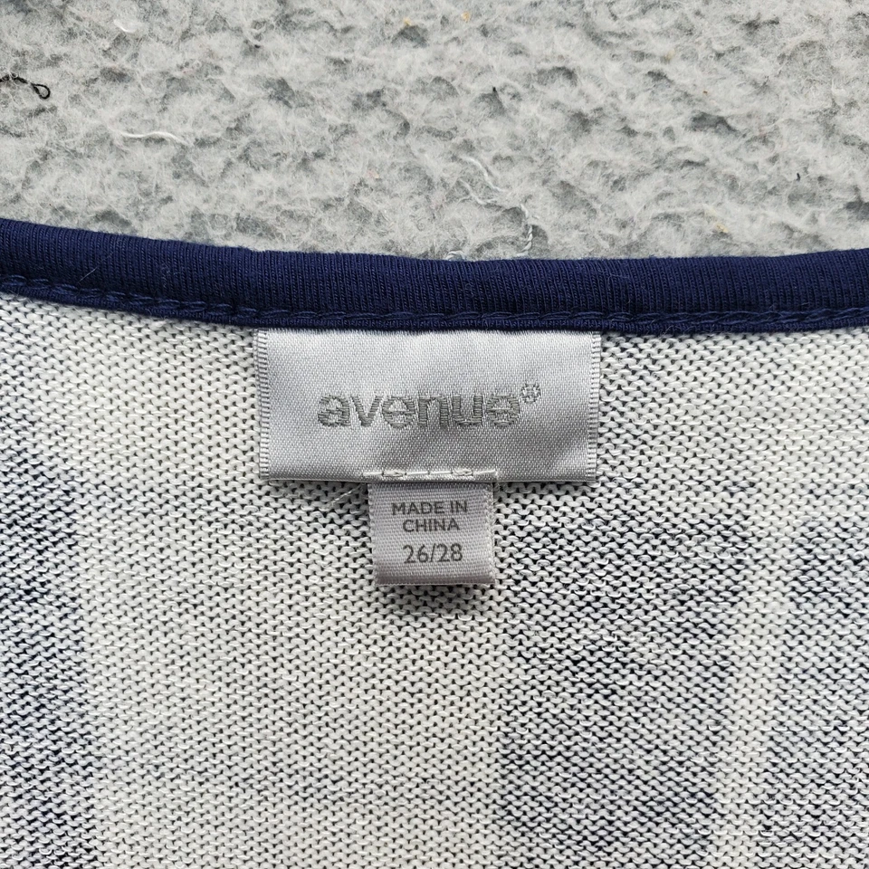 Blusa Avenue Top Mujer 26/28 Multi Cuadros Elastizada Manga Larga Dividido Cuello Corbata Foto 4 de 4