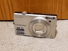 Nikon COOLPIX S6000 14.2MP Compact Digital Camera Touchscreen - Silver - Bundle