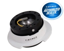 NRG STEERING WHEEL QUICK RELEASE GEN 2.5 BLACK BODY/ WHITE RING SRK-250BK-WT