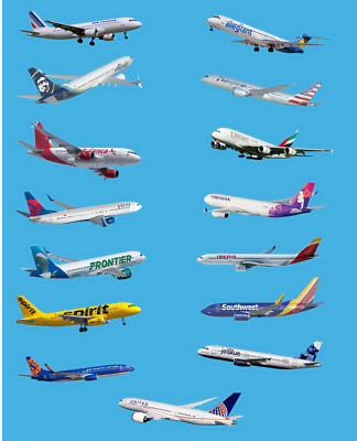 Airline Vinyl Decal Sticker Waterproof