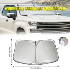 Fits Chevy Silverado Windshield Sun Visor Shade Sun Block Visor Cover Foldable