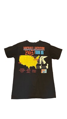 Vintage Michael Jackson Bad World Tour 1988 Concert T-Shirt Size