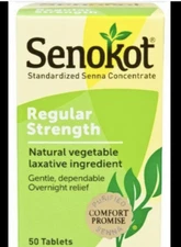 Senokot Regular Strength 50 cap *Exp:03/2026 *FREE SHIPPING*