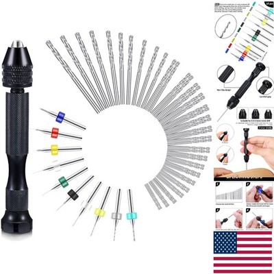57-Piece Mini Drill Bits Set for Intricate Wood, Plastic & Jewelry Crafting