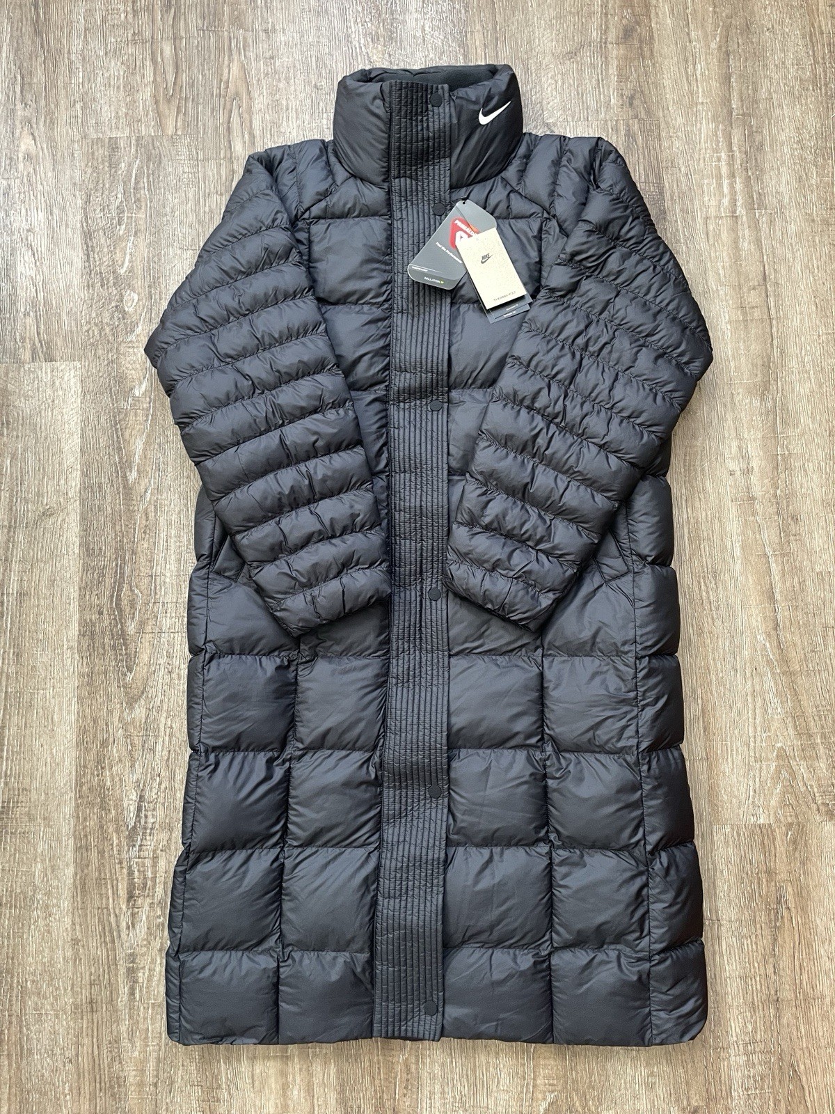 Nike Women's Therma-FIT Primaloft Long Puffer Jacket in Black Size Small