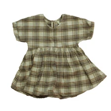 Rylee + Cru Maxwell Dress Blue Flannel Toddler Dress 18-24 Months