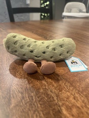 Jellycat Amuseables Green Sour Pickle Plush Toy FAST SHIP Authentic NEW w/ TAGS
