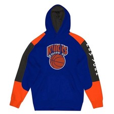 Men's New York Knicks Mitchell  Ness NBA Fusion Fleece Pullover Hoodie 100 NWT