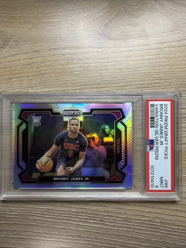 2024 Panini Prizm Draft Picks Basketball Silver Bronny James Jr. #86 PSA 8