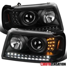 Fit 2001-2011 Ford Ranger Black Led Strip Projector Headlights Lamps Leftright Fit 2001-2011 Ford Ranger Black Led Strip Projector Headlights Lamps Leftright
