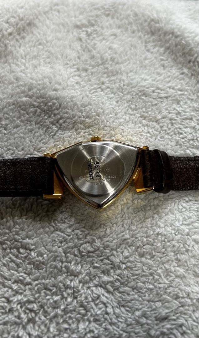 Orient Star Mechanical Watch Triangular Gold Blac… - image 7