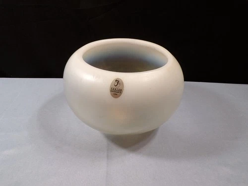 Fenton Clear Iridescent Opalescent Glass Candle Bowl Rose Bowl Vase