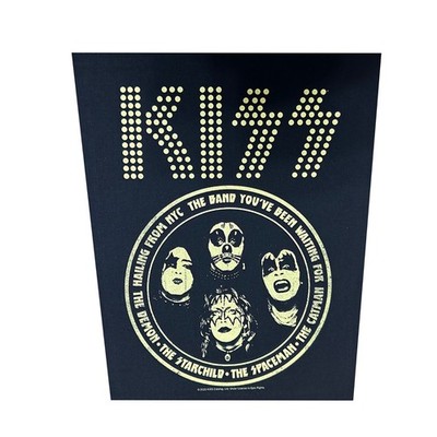 Large Kiss Hailing From NYC Sew On Battle Jacket Back Patch - OFFICIAL