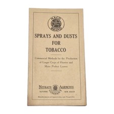 Naco Brand Nitrate Agencies Bayonne NJ Farm Sprays Dusts For Tobacco Booklet Adv