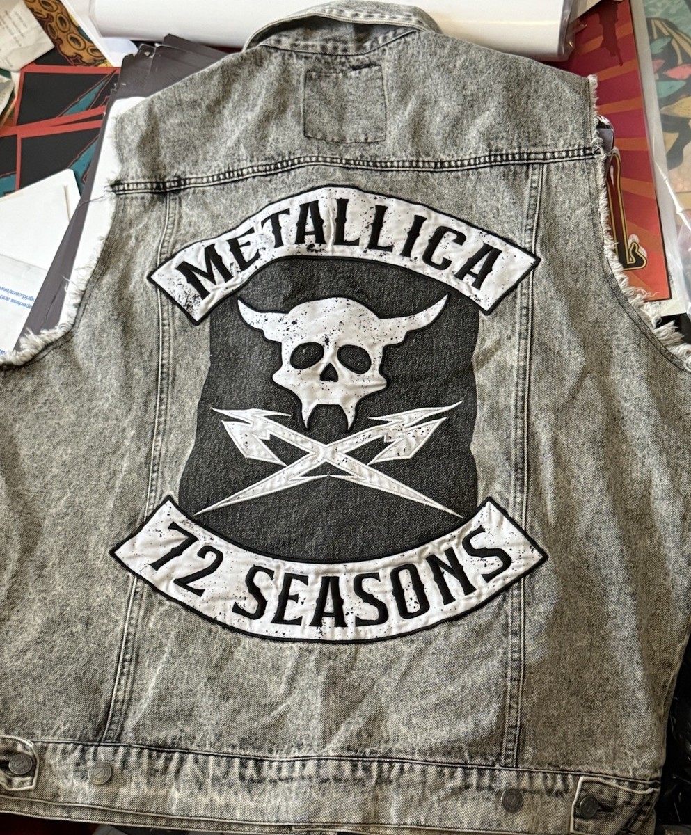 LLICA ブラックデニムジャケット XL 72seasons tour 2025 Metallica 72 Seasons XL Denim Battle Vest North America