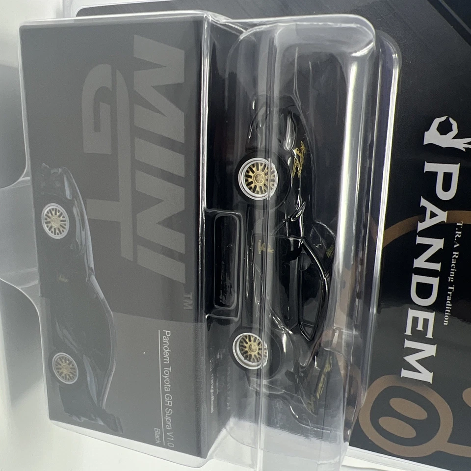 Mini GT 219 Pandem Toyota GR Supra V1 - Black LHD New in BLISTER Mijo Exclusive - Image 2 of 4