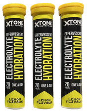60 Electrolytes & Magnesium Hydration Lemon Effervescent Tablets X-Tone