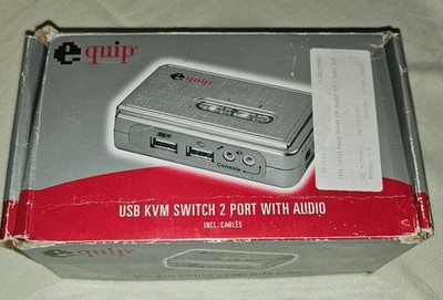Uniclass AD-222SK 2-Port DVI USB KVM Switch mit Audio & USB 2.0 Hub