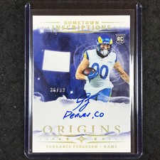 2025 Origins Football TERRANCE FERGUSON Hometown Inscriptions Rookie Auto 36/99