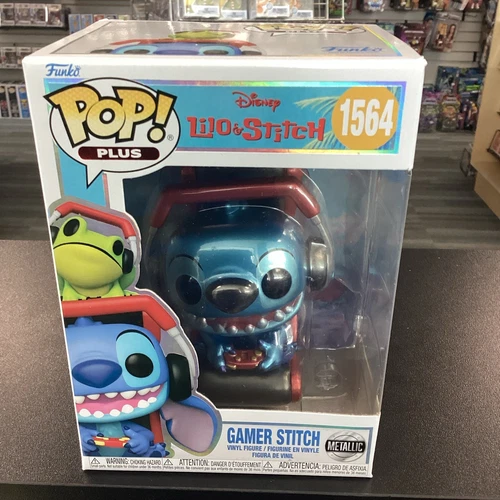 Lilo & Stitch- Gamer Stitch #1564 Funko Pop Metallic
