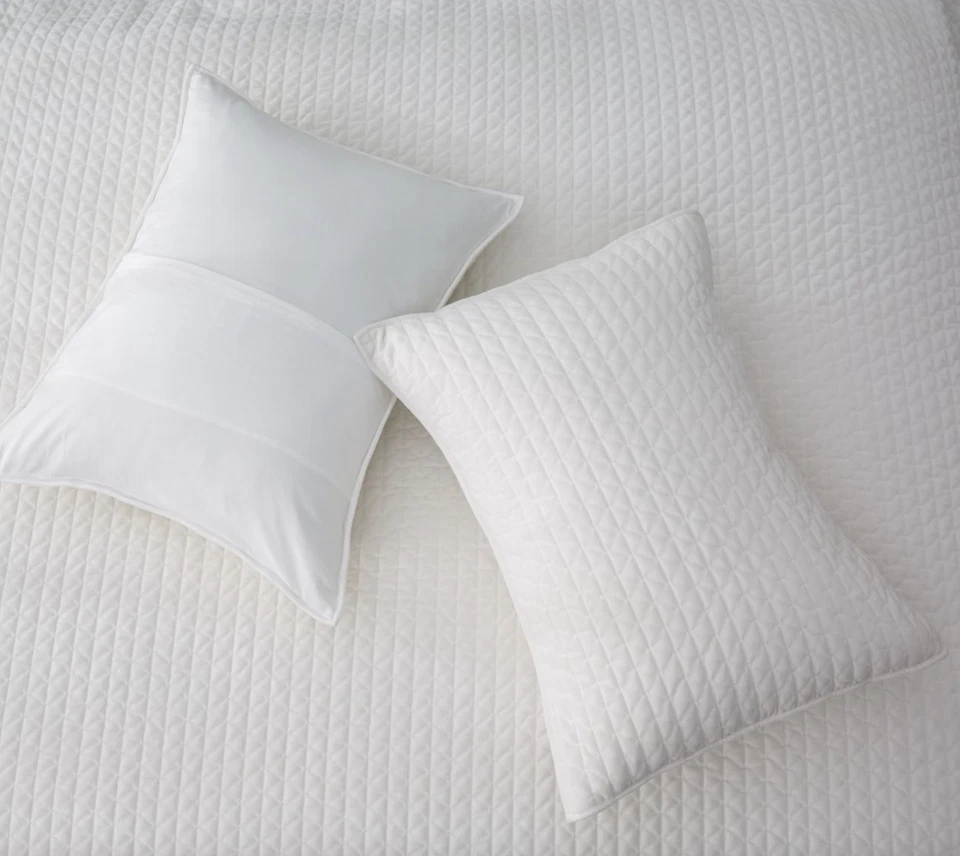 Velvet Quilt Set White Textured Coverlet Luxury Modern Glam Hotel Chic Bedding - Image 2 of 4