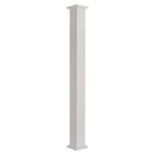 AFCO 800AC610 Column, 10 ft H, Square, Aluminum, White